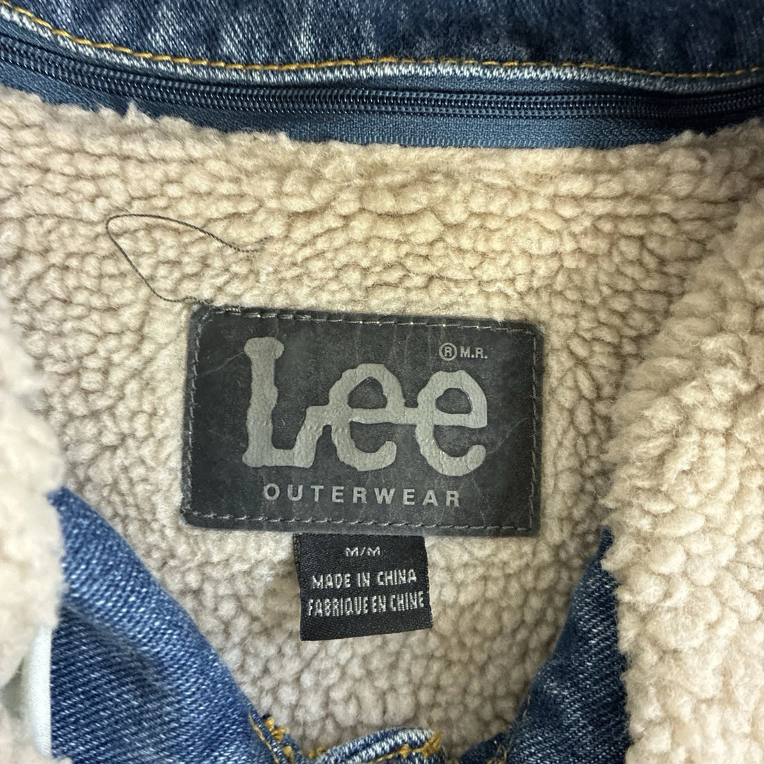 Lee Denim Trucker Jacket Size Medium Sherpa Lined