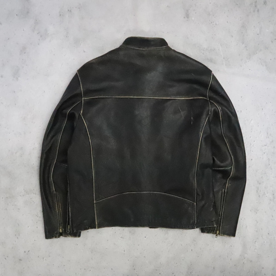 Wilson M Julian Leather Motorcycle Cafe Racer Jacket Size XL
