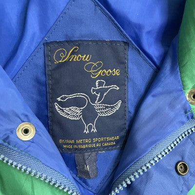 Vintage Snow Goose Windbreaker Light Jacket Size Medium Green Blue