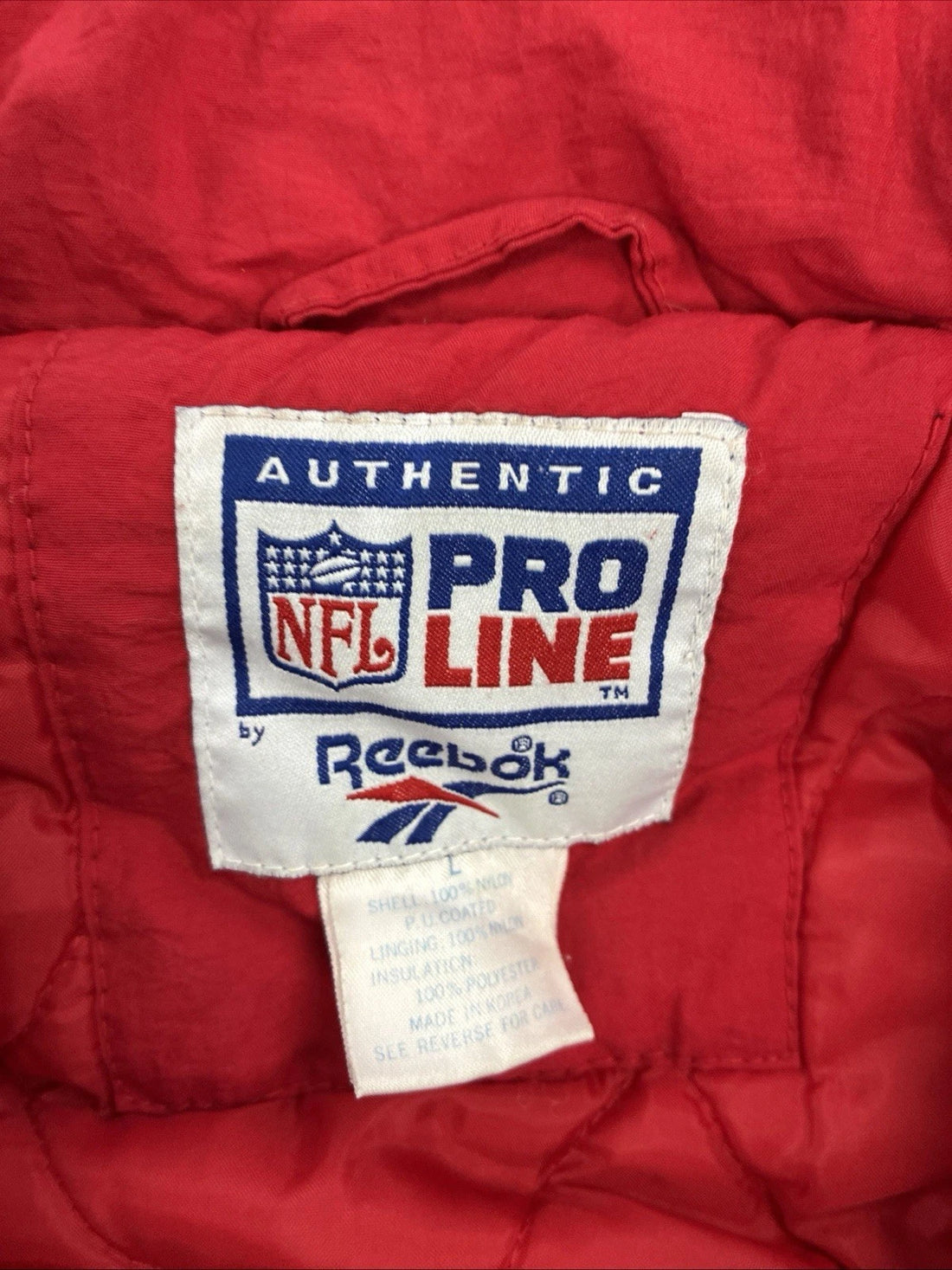Vintage San Francisco 49ers Reebok Puffer Jacket Size Large NFL