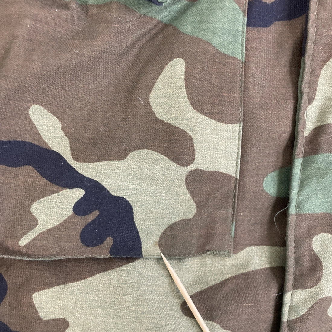 Military Cold Weather Woodland Camo Field Jacket Size Small With Liner