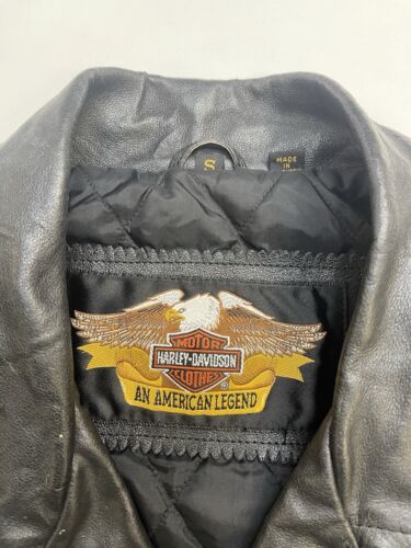 Harley Davidson Leather Classic Motorcycle Jacket Size Small