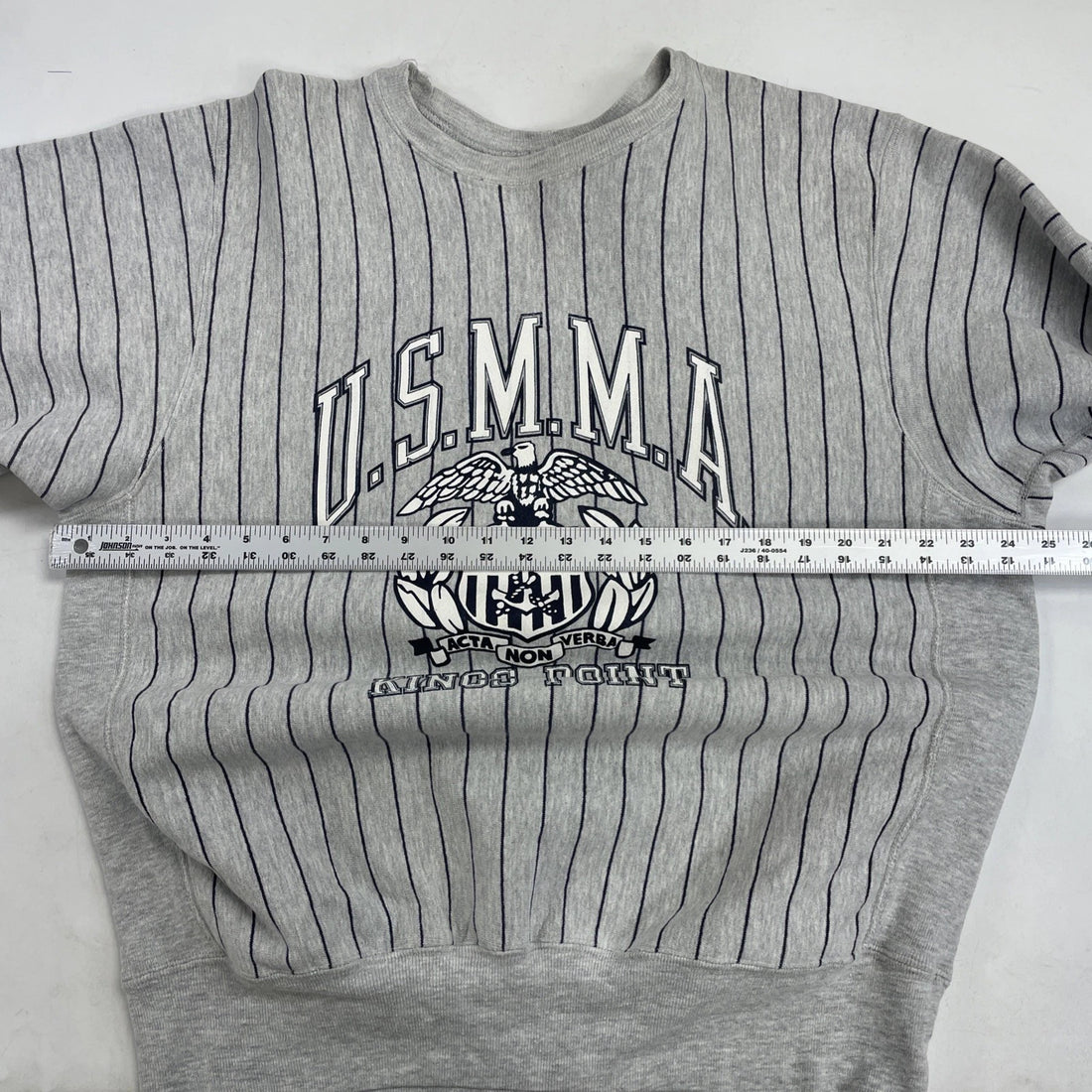 Vintage USMMA Kings Point Crewneck Sweatshirt Size XL Pinstripe 90s