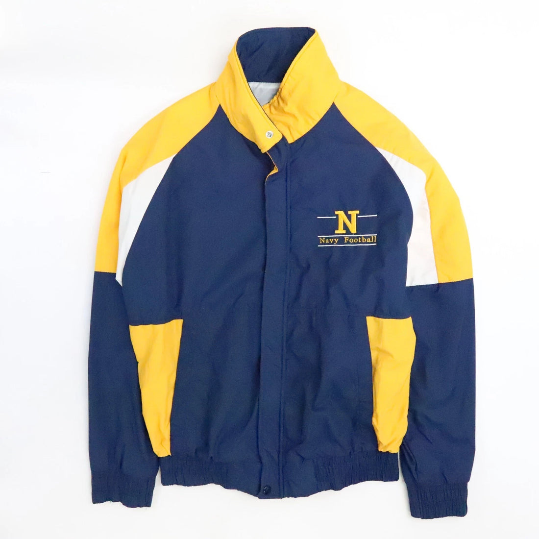 Vintage Navy Football Windbreaker Light Jacket Size Medium