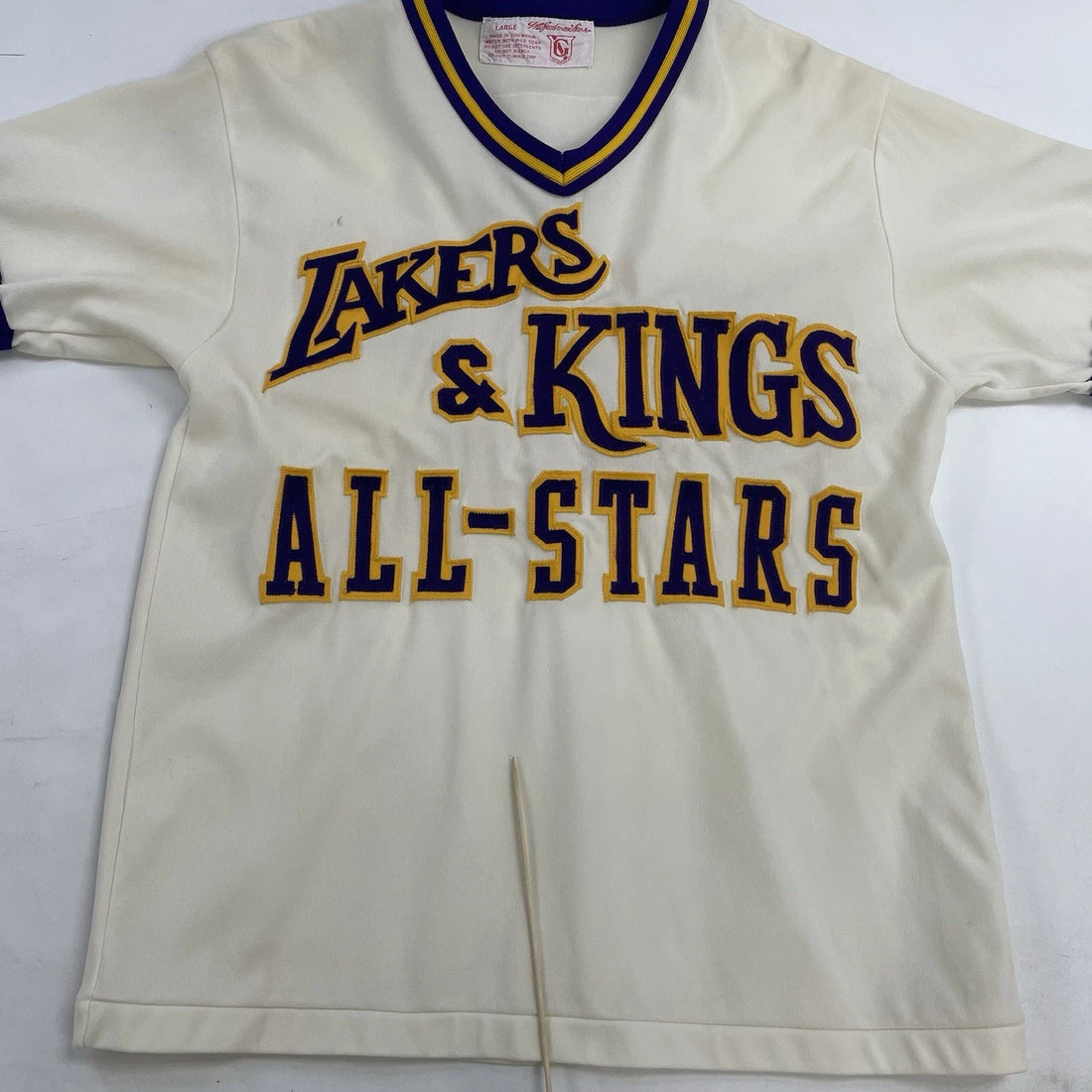 Vintage Los Angeles Lakers Kings All Stars Baseball Jersey Size Large