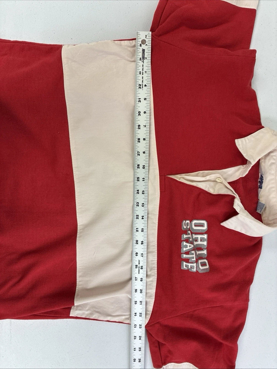 Vintage Ohio State Buckeyes Logo 7 Rugby Shirt Size Large NCAA