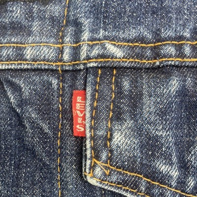 Vintage Levi's Big E Type 3 Denim Trucker Jacket Size Small Made USA