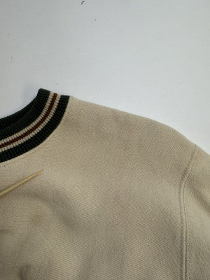 Vintage Champion Spell Out Reverse Weave Crewneck Sweatshirt Size XL Beige 90s