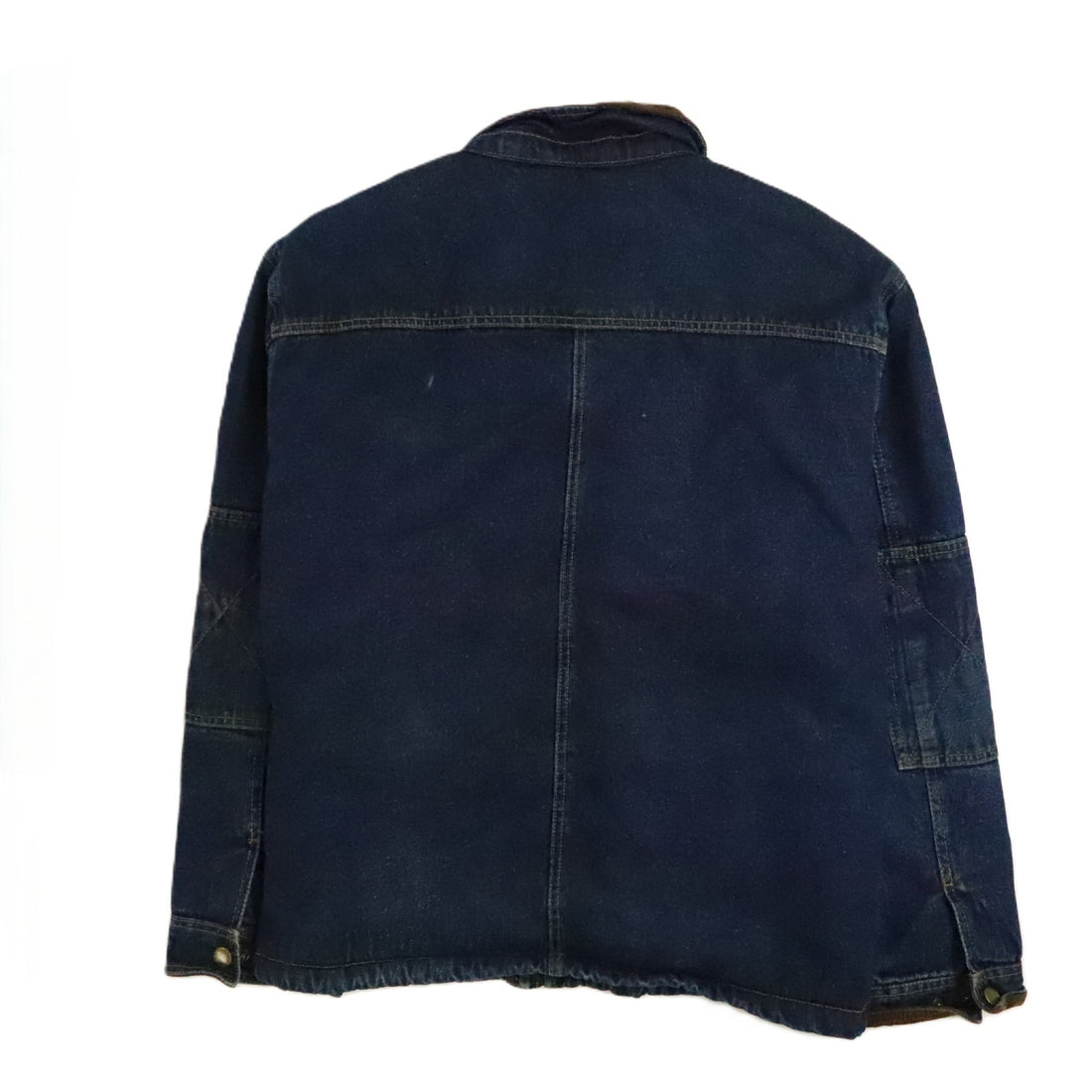 Wrangler Denim Chore Coat Work Jacket Size 2XL Sherpa Lined