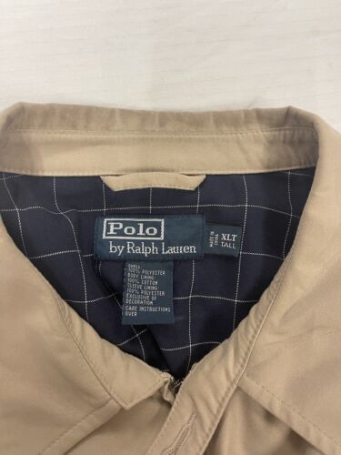 Vintage Polo Ralph Lauren Harrington Light Jacket Size XL Tall Beige