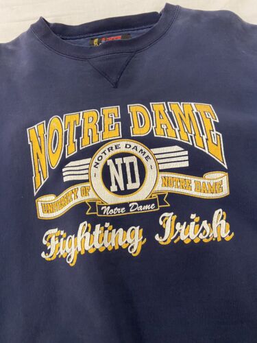 Vintage Notre Dame Fighting Irish Sweatshirt Crewneck Size XL NCAA