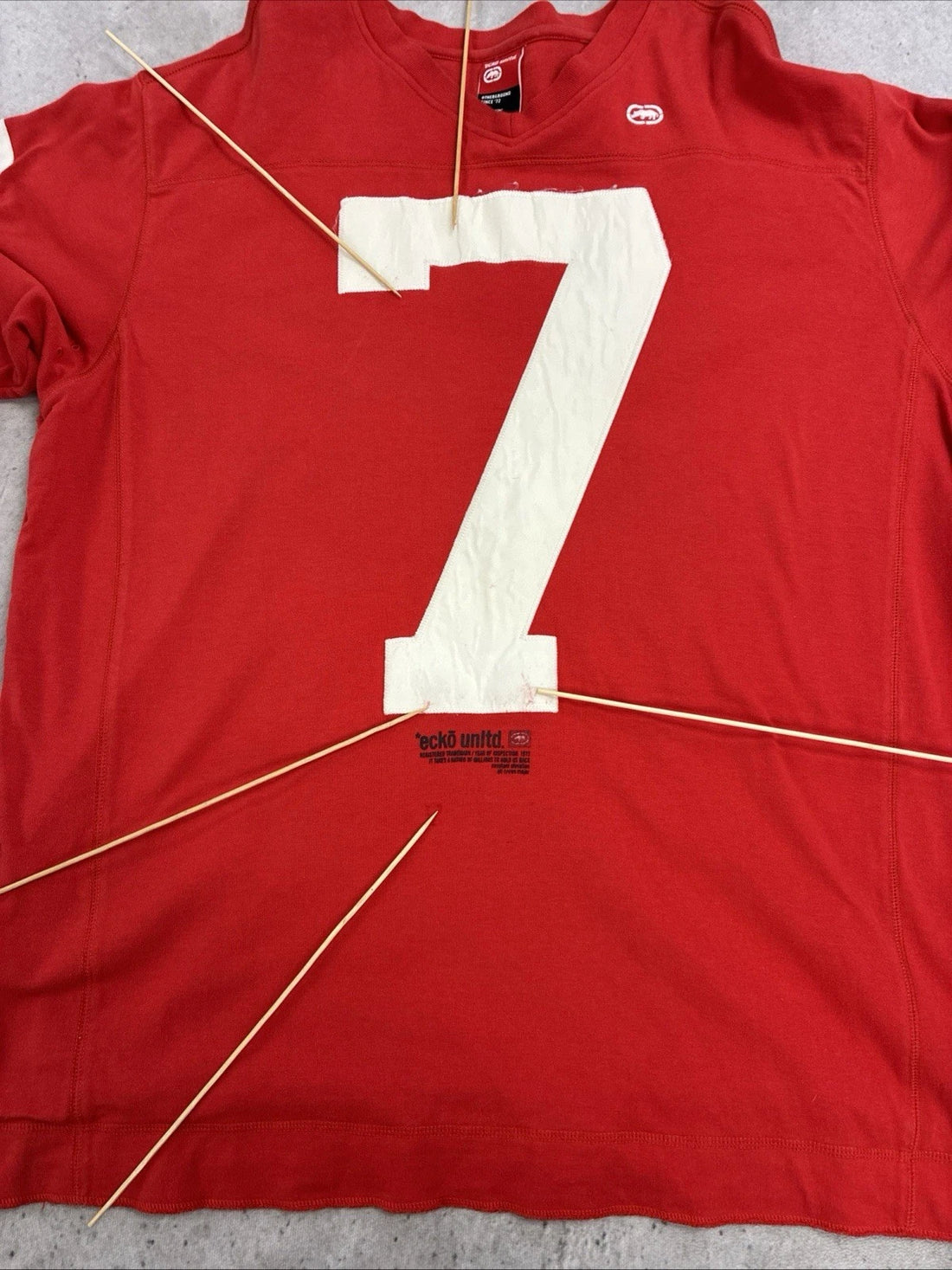Vintage Ecko Seven Deuce Football Jersey Shirt Size XL Y2K