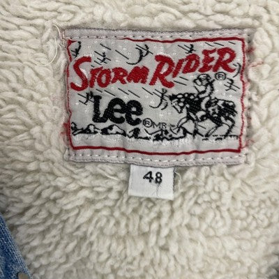 Lee Storm Rider Denim Trucker Jacket Size 48 Sherpa Lined