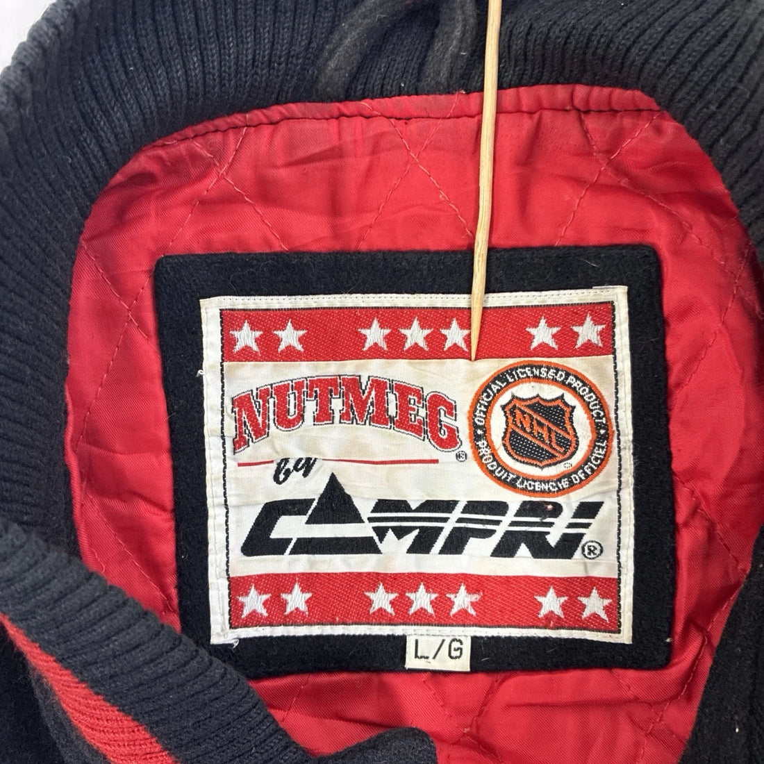 Vintage Detroit Red Wings Nutmeg Wool Varsity Jacket Size Large NHL