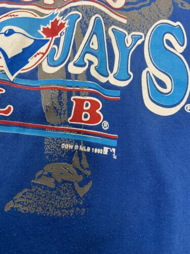 Vintage Toronto Blue Jays Die Hard Fan T-Shirt Size XL Blue 1992 90s MLB