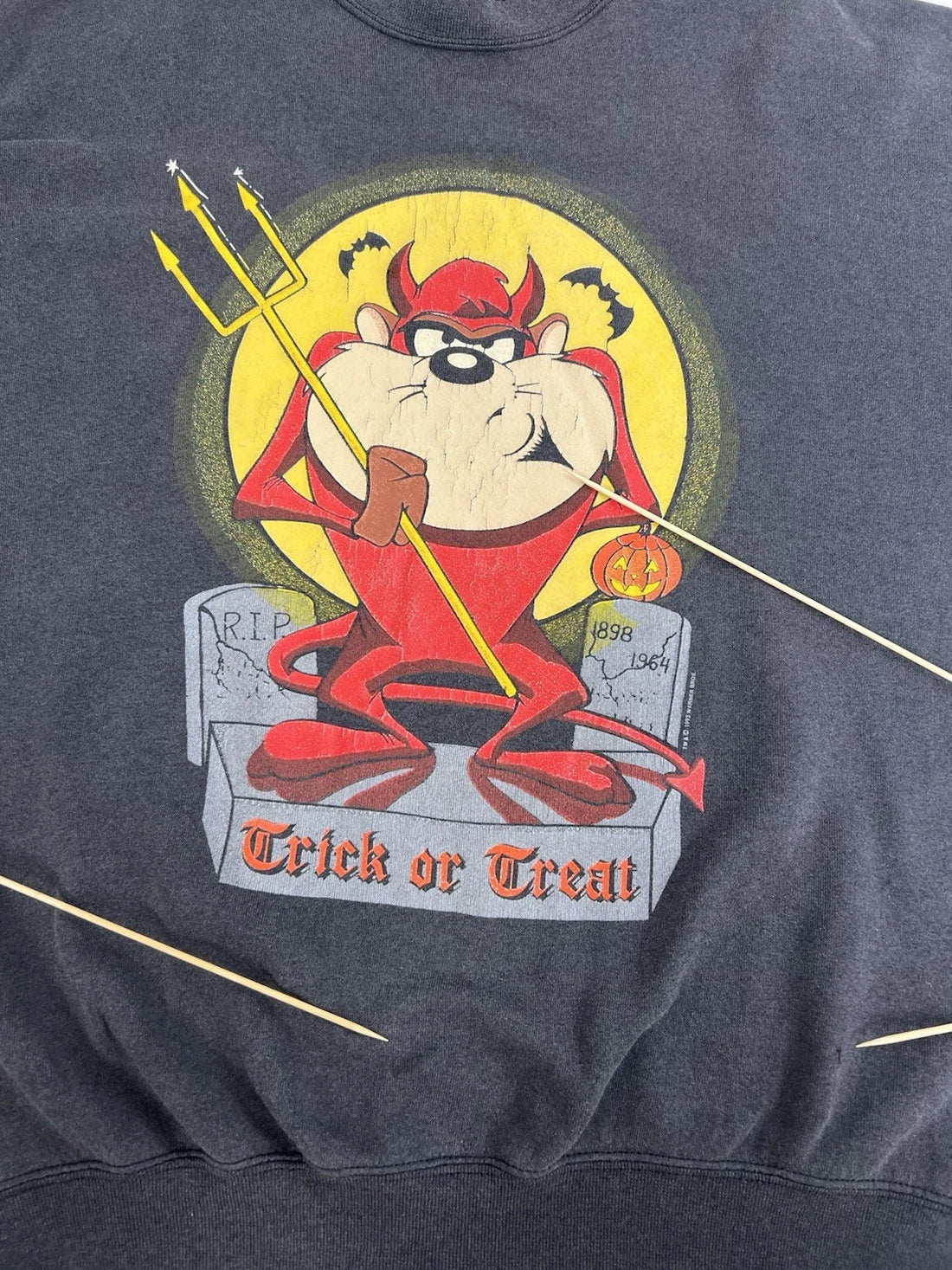 Vintage Taz Halloween Looney Tunes Crewneck Sweatshirt Size XL 90s