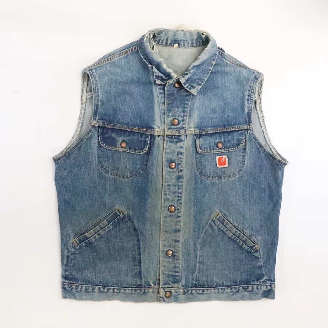 Vintage GWG Denim Vest Jacket Size Large
