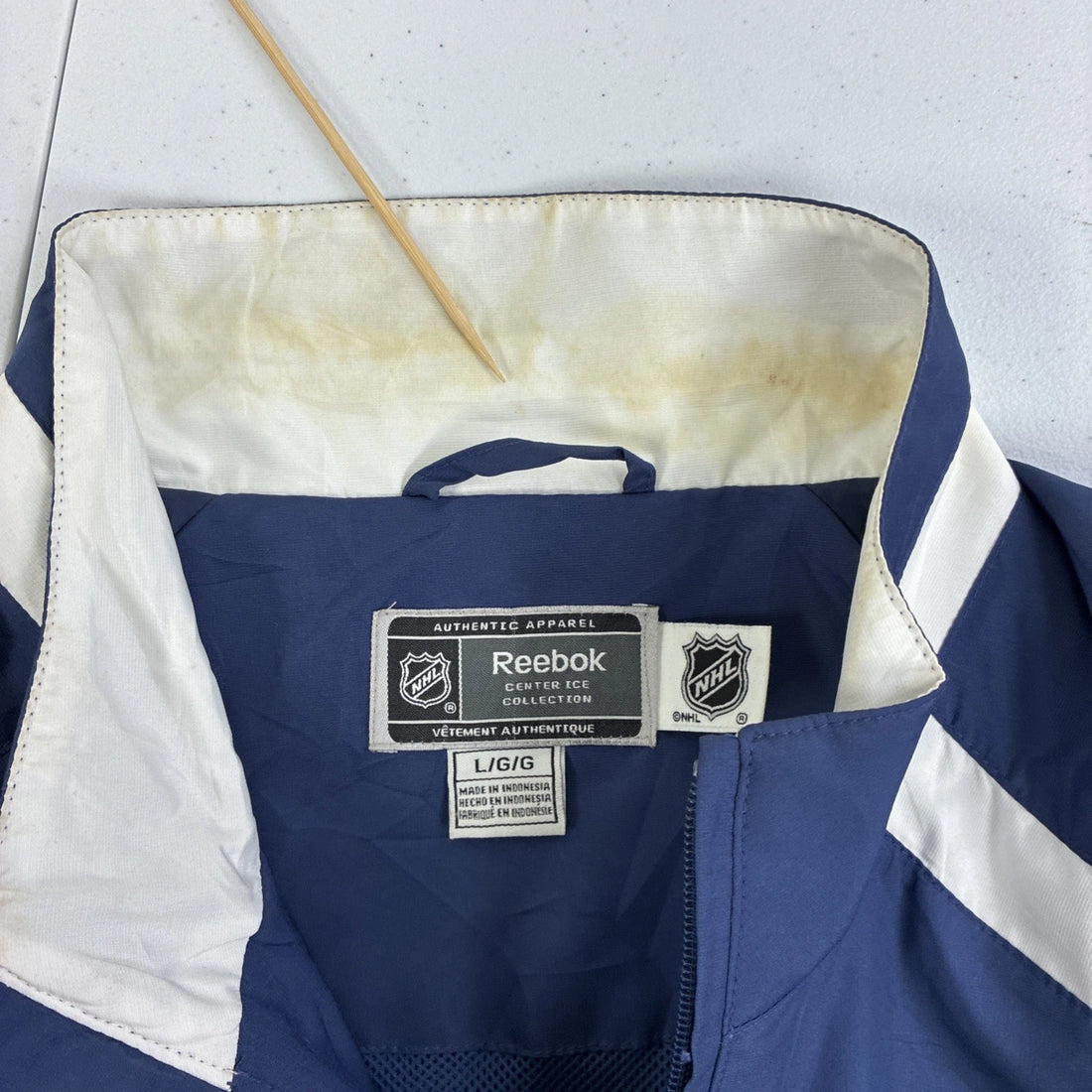 Toronto Maple Leafs Reebok Windbreaker Light Jacket Size Large NHL