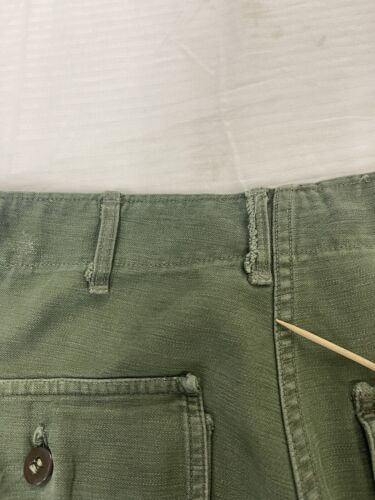 Vintage OG-107 Fatigue Sateen Pants Size 30 X 30 Army Green