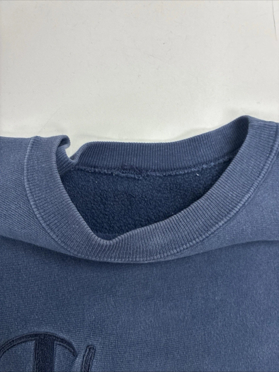 Vintage Champion Spell Out Crewneck Sweatshirt Size XL Blue