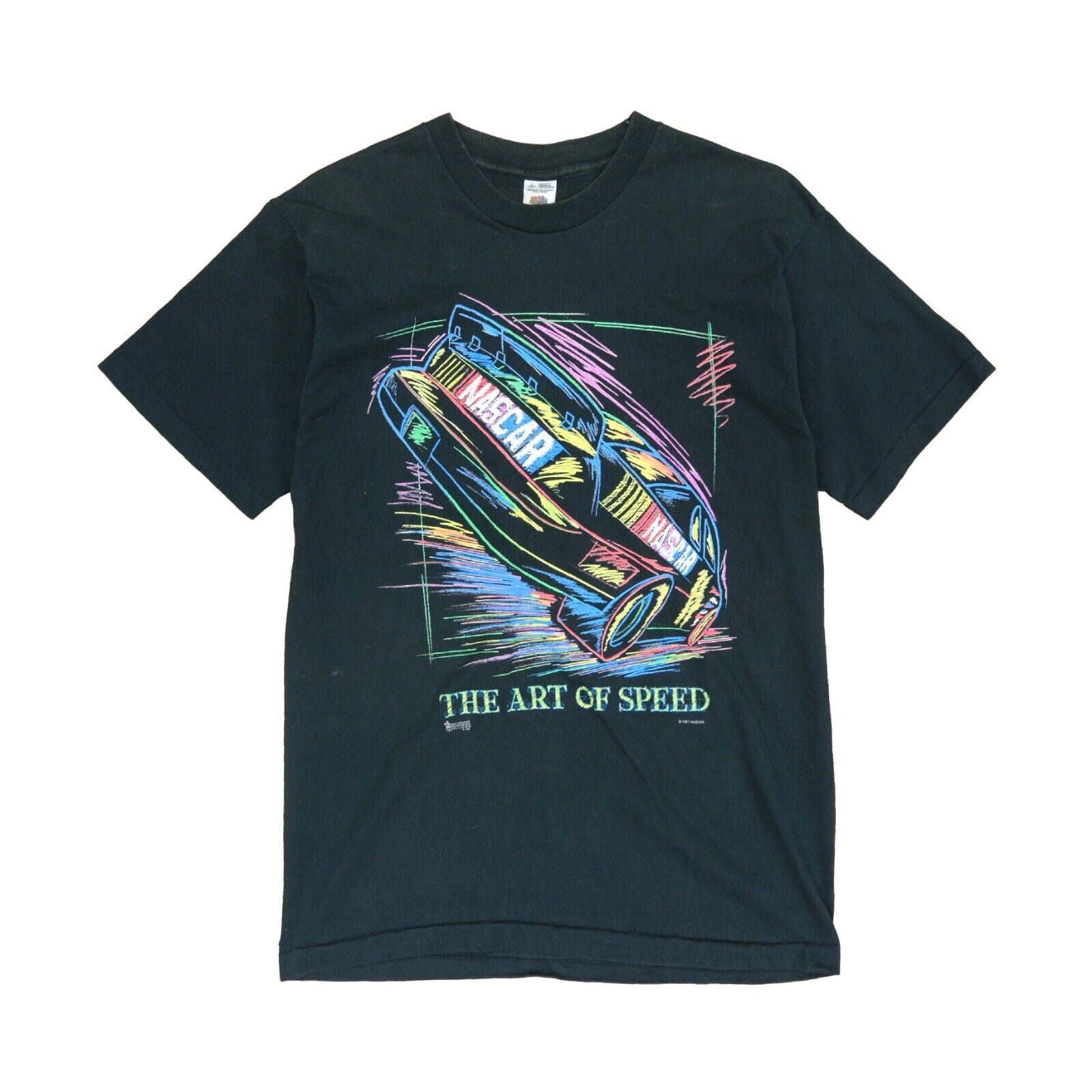 Vintage The Art of Speed Racing T-Shirt Size Large Black 1997 90s