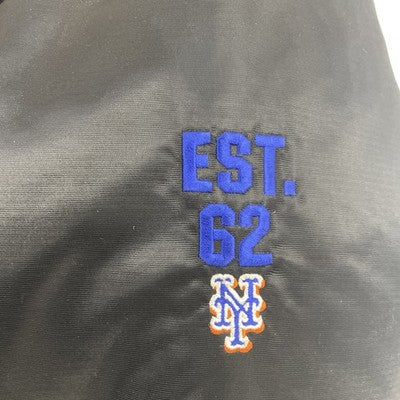 New York Mets Majestic Satin Bomber Jacket Size 2XL MLB