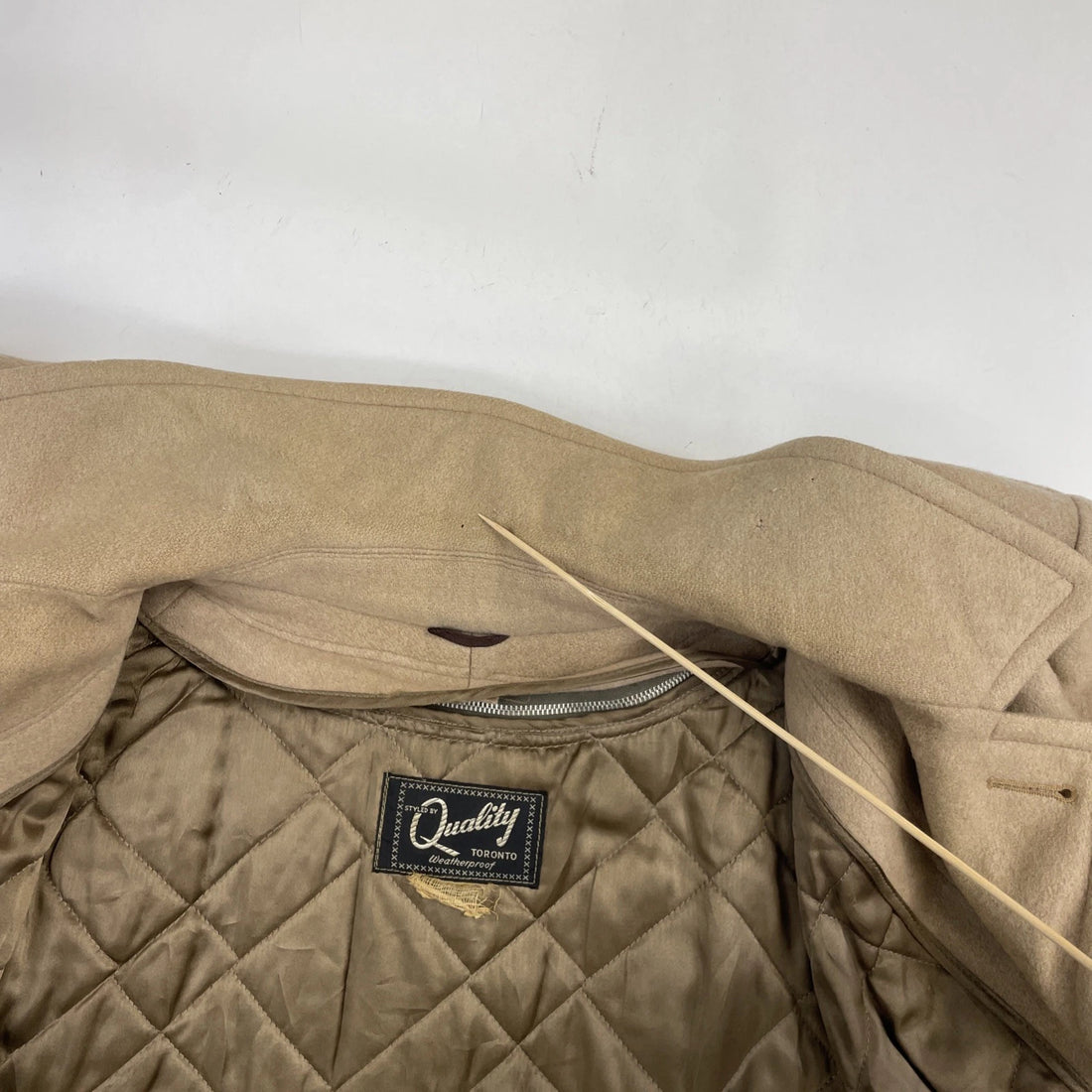 Vintage Wool Coat Jacket Size XL Brown