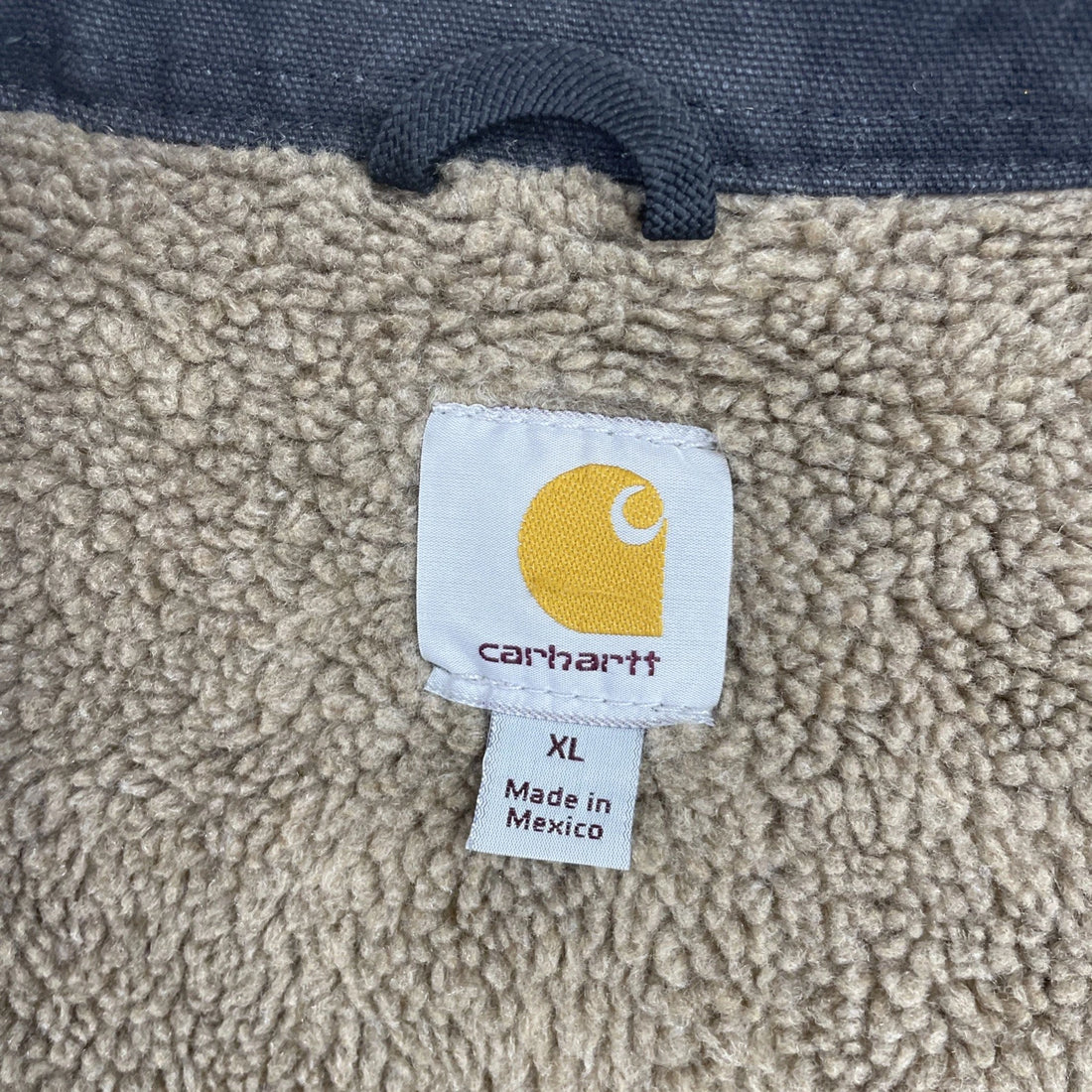 Carhartt Canvas Work Jacket Size XL Sherpa Lined C61 DKB