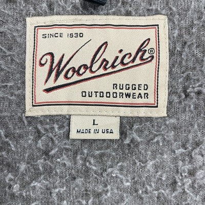 Vintage Woolrich Deep Pile Fleece Jacket Size Large Gray