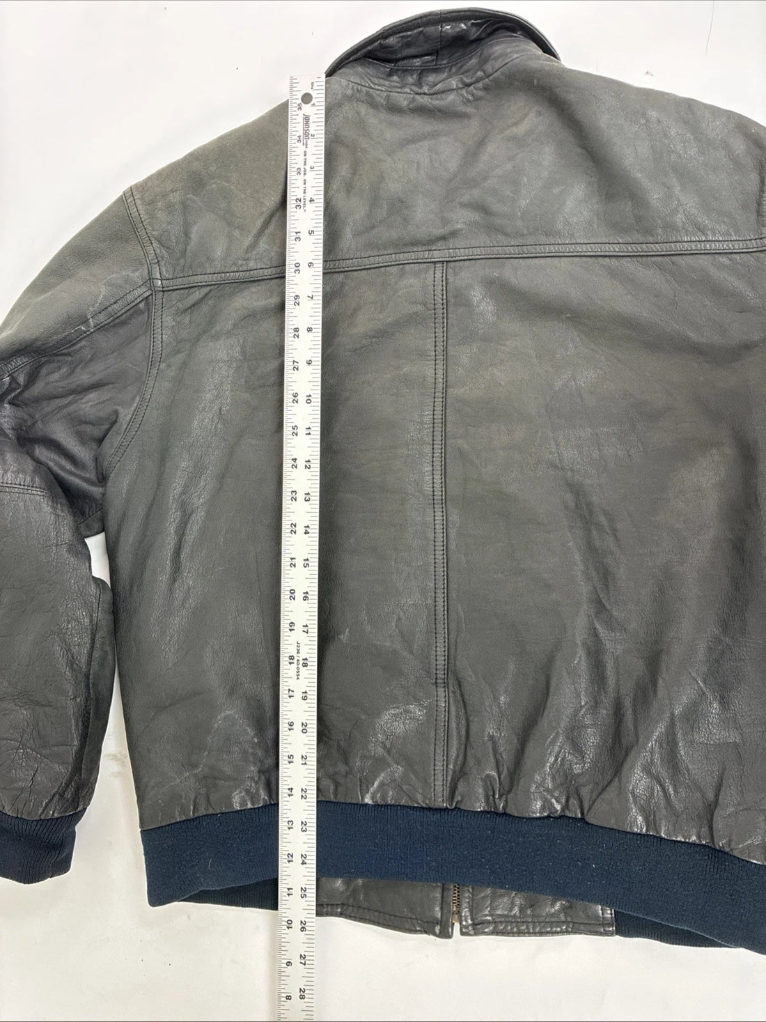Vintage St. John's Bay Leather Bomber Jacket Size Medium