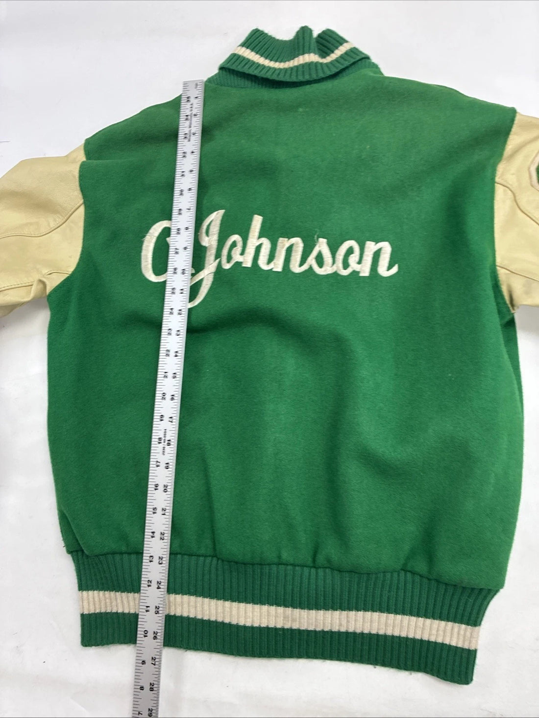 Vintage Huntsville Hornets Academics Leather Wool Varsity Jacket Medium 1996 90s