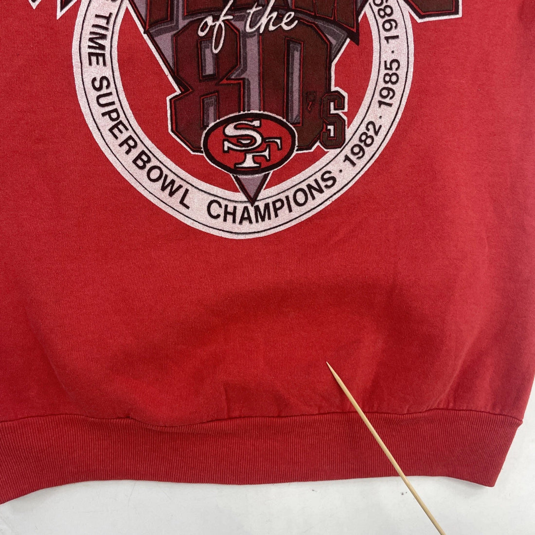 Vintage San Francisco 49ers 3 Time Super Bowl Champs Sweatshirt Medium 80s NFL