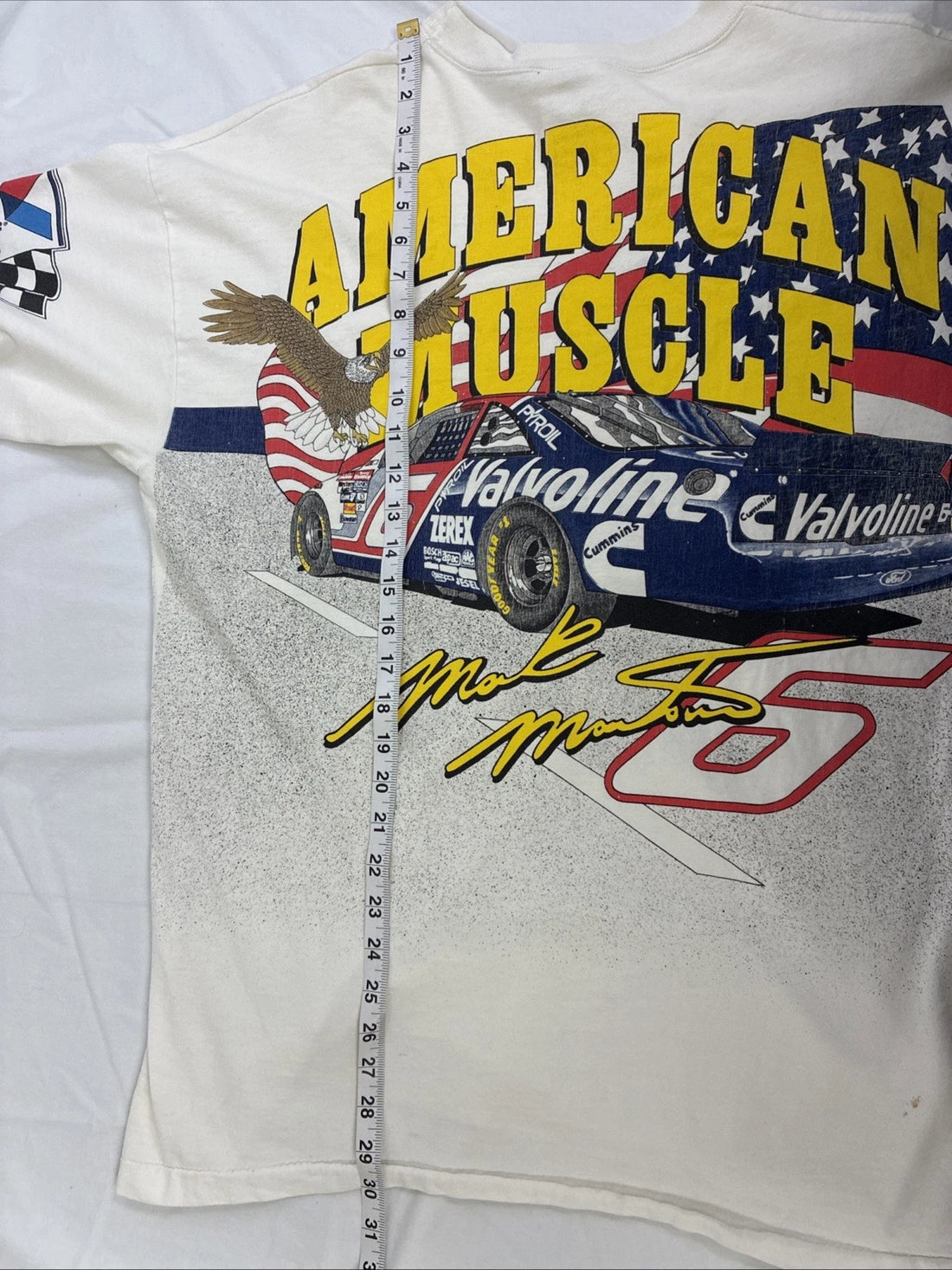 Vintage Mark Martin American Muscle Valvoline Racing T-Shirt Large AOP