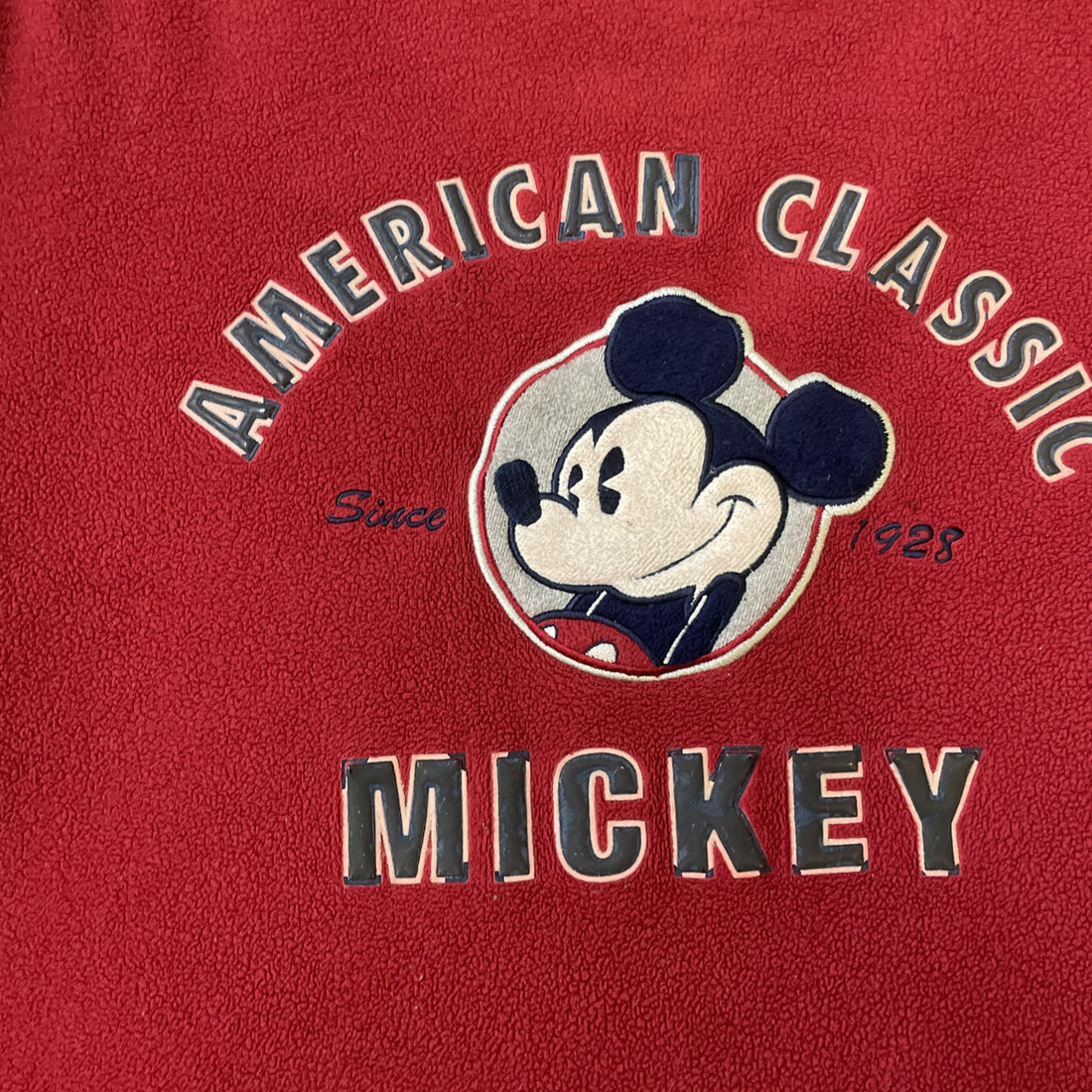 Vintage Mickey Mouse Disney American Classic Fleece Sweatshirt Size XL Red