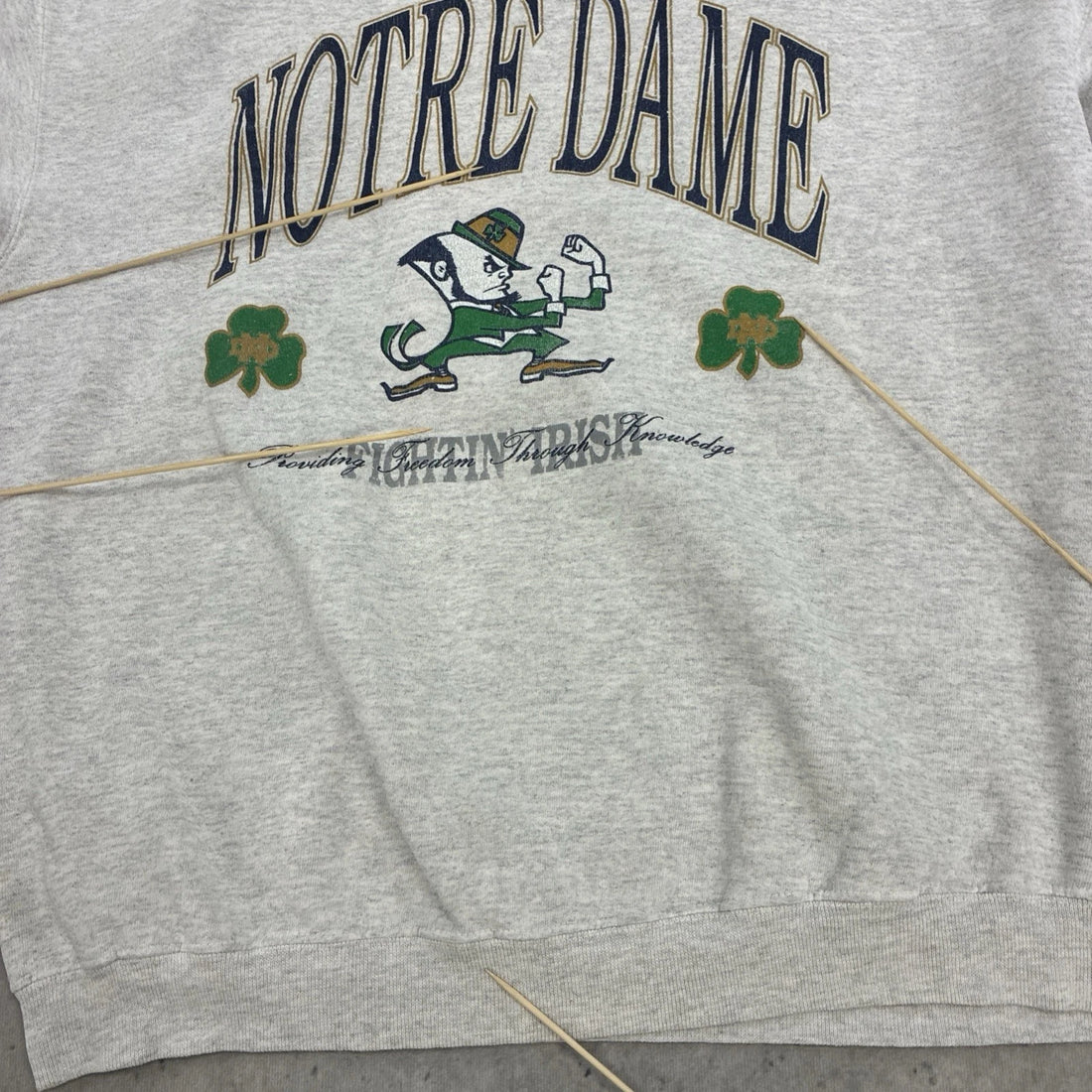 Vintage Notre Dame Fighting Irish Crewneck Sweatshirt Size XL NCAA