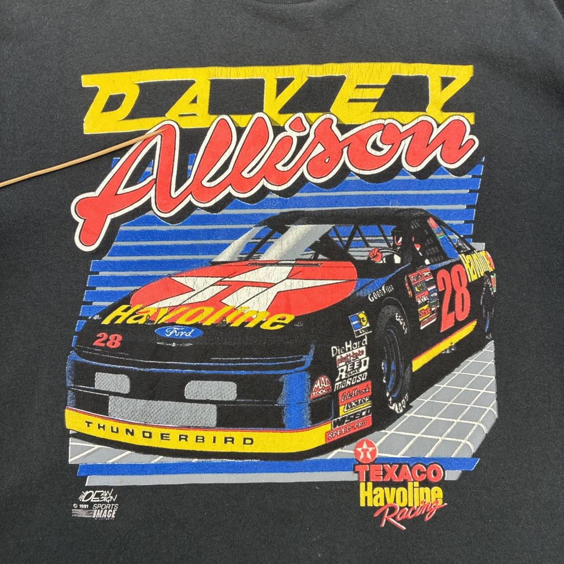 Vintage Davey Allison Racing T-Shirt Size XL 90s