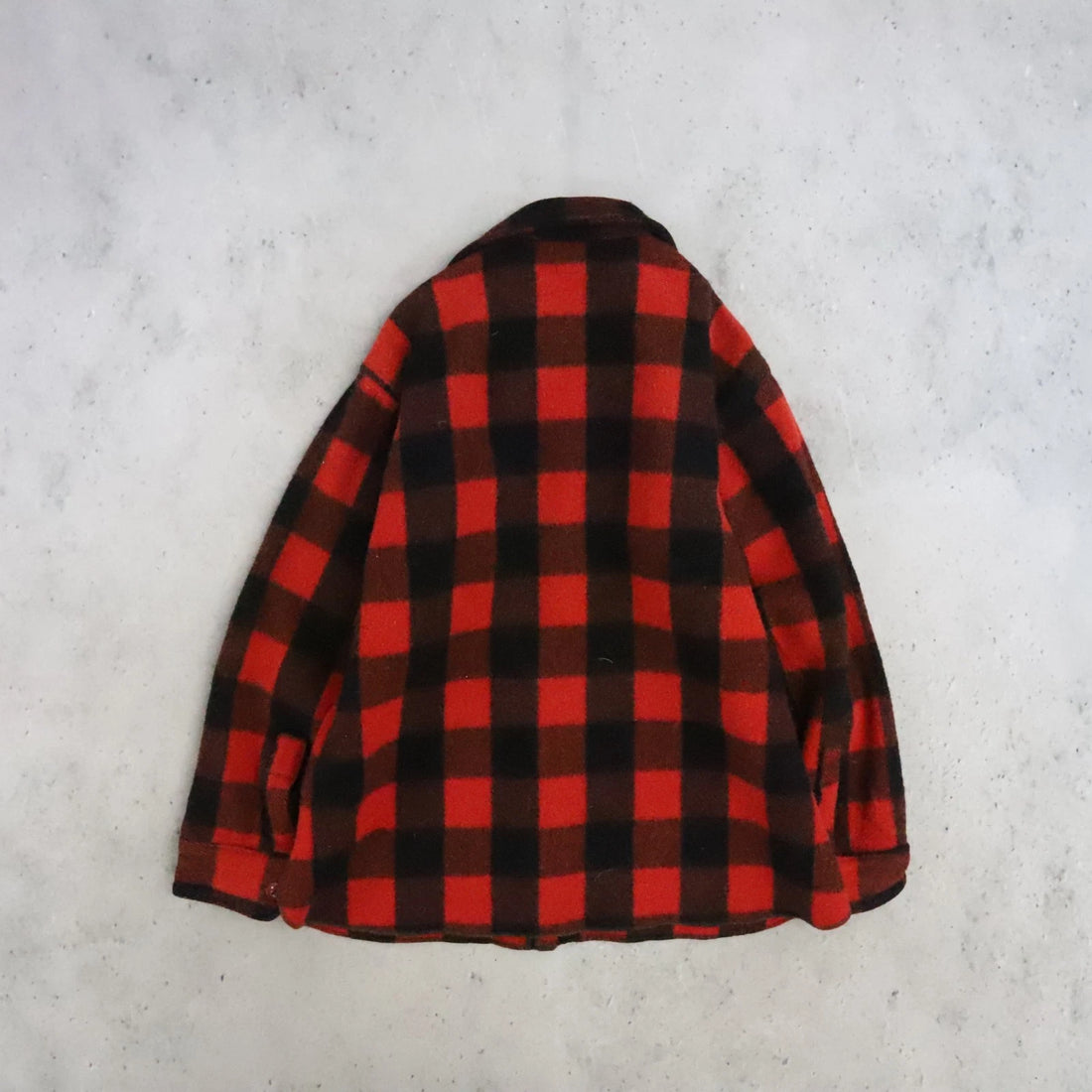Vintage Woolrich Wool Buffalo Plaid Shirt Jacket Size 17 60s