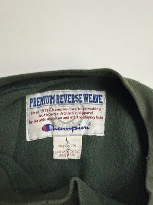 Vintage Champion Reverse Weave Crewneck Sweatshirt Size Large Green 90s