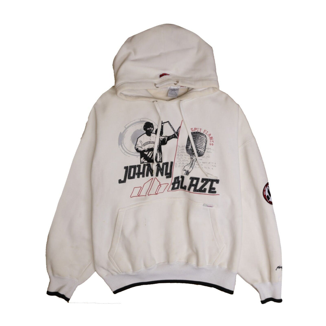 Vintage Johnny Blaze Spit Flames Sweatshirt Hoodie Size XL Y2K Hip Hop Rap