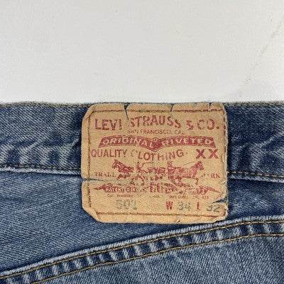 Vintage Levi Strauss & Co 501 Denim Jeans Pants Size 34 X 32