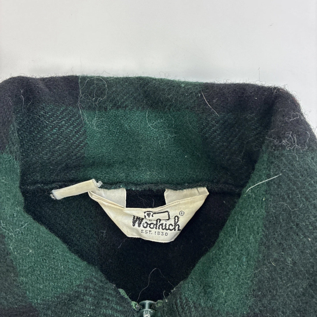 Vintage Woolrich Wool Zip Shirt Jacket Size Large 80s 90s