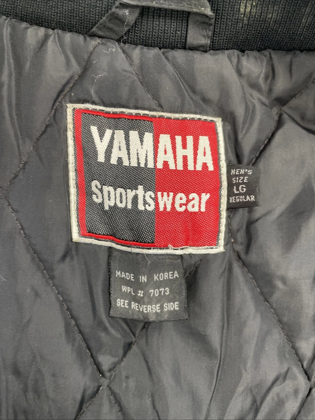 Vintage Yamaha Snowmobile Racing Jacket Size Large Insulated