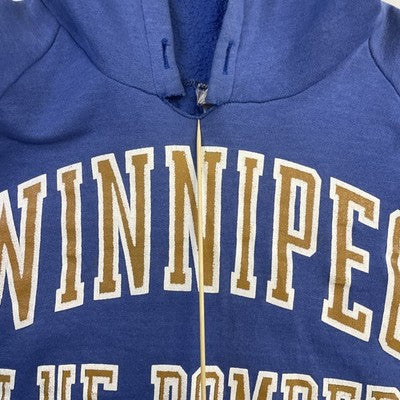 Vintage Winnipeg Blue Bombers Champion Sweatshirt Hoodie Size 2XL 80s CFL