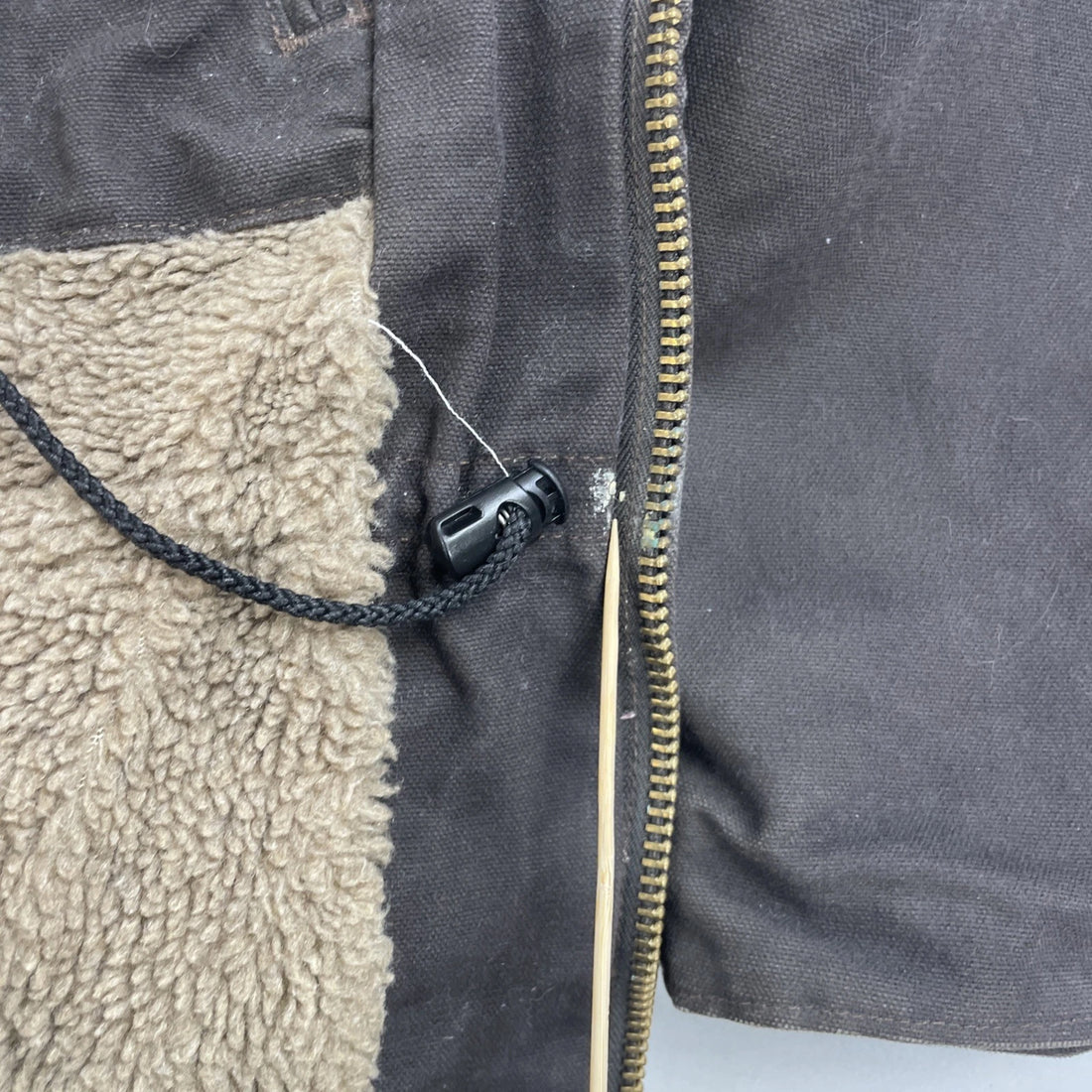 Carhartt Canvas Work Jacket Size XL Sherpa Lined C61 DKB