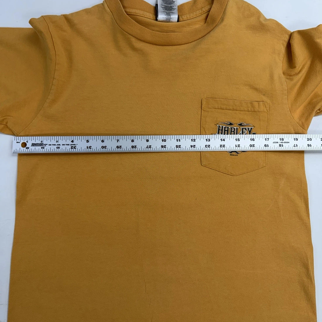 Vintage Harley Davidson Long Sleeve Pocket T-Shirt Size Medium Yellow