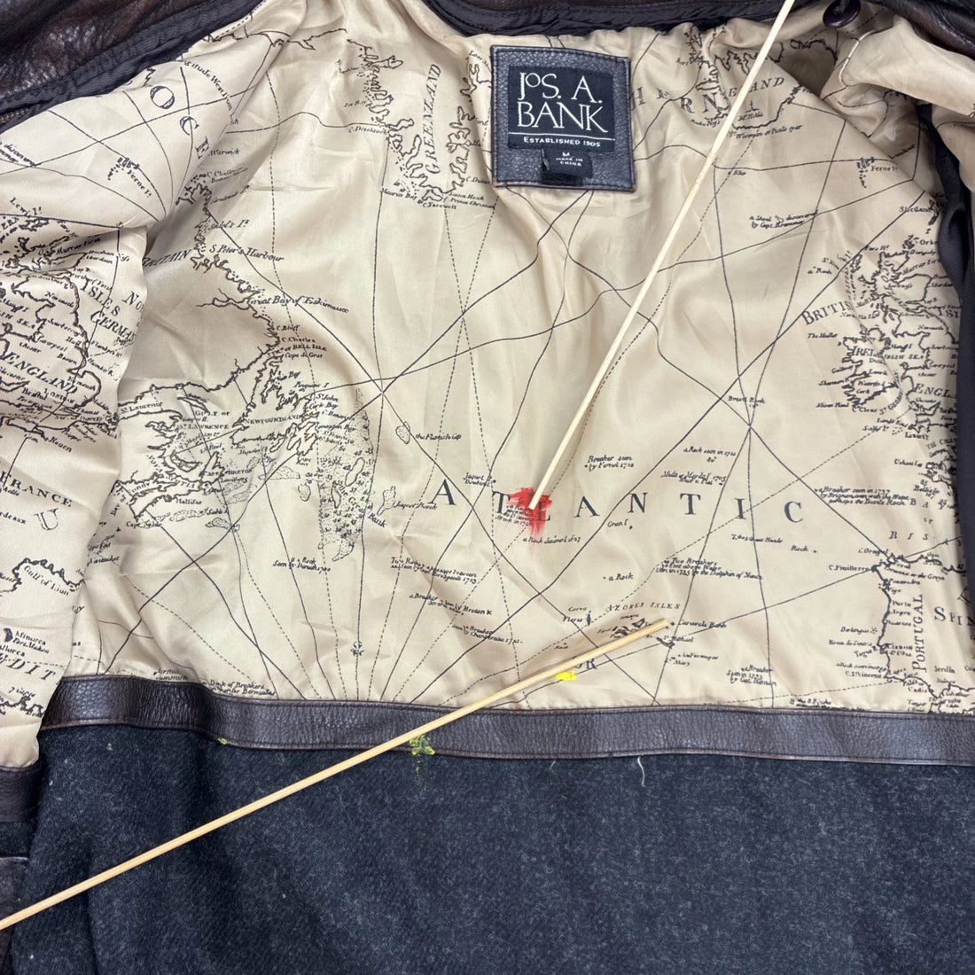 Vintage Leather Bomber Jacket Size Medium