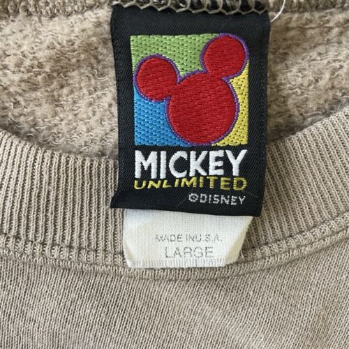 Vintage Mickey Mouse Emotion Sweatshirt Crewneck Size Large Disney