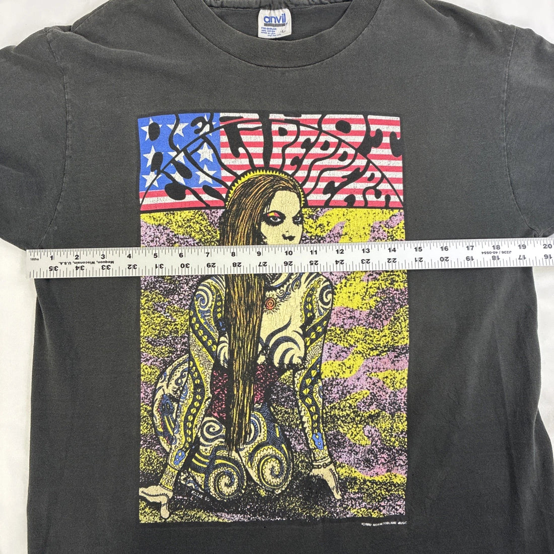 Vintage Red Hot Chili Peppers Tattoo Girl Kozik T-Shirt Size Large RHCP 1992 90s