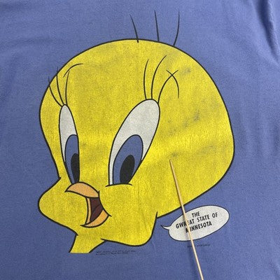 Vintage Tweety Bird Minnesota Looney Tunes T-Shirt Size XL Cartoon 90s