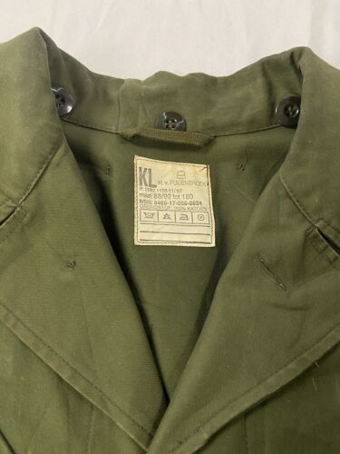 Vintage KL HV Puijenbroek Dutch Army Field Jacket Size Large Military 1987 80s